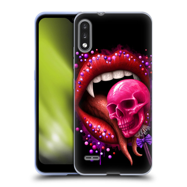 Sarah Richter Skulls Red Vampire Candy Lips Soft Gel Case for LG K22
