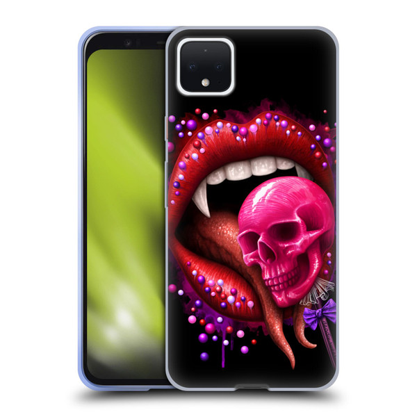 Sarah Richter Skulls Red Vampire Candy Lips Soft Gel Case for Google Pixel 4 XL