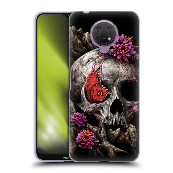 Sarah Richter Skulls Butterfly And Flowers Soft Gel Case for Nokia G10