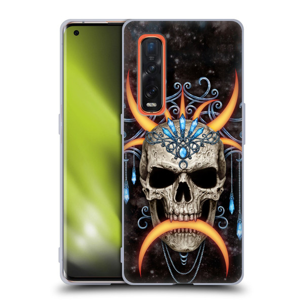 Sarah Richter Skulls Jewelry And Crown Universe Soft Gel Case for OPPO Find X2 Pro 5G
