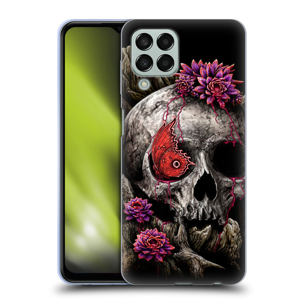 Sarah Richter Skulls Butterfly And Flowers Soft Gel Case for Samsung Galaxy M33 (2022)