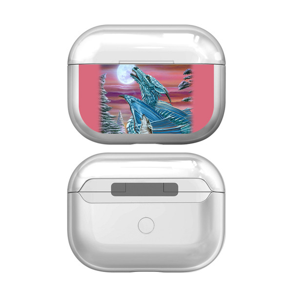 Ed Beard Jr Dragons Moon Song Wolf Moon Clear Hard Crystal Cover Case for Apple AirPods Pro Charging Case