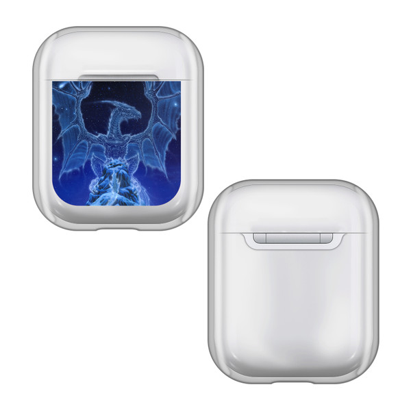 Ed Beard Jr Dragons Winter Spirit Clear Hard Crystal Cover Case for Apple AirPods 1 1st Gen / 2 2nd Gen Charging Case