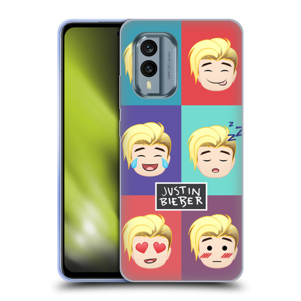 Justin Bieber Justmojis Cute Faces Soft Gel Case for Nokia X30