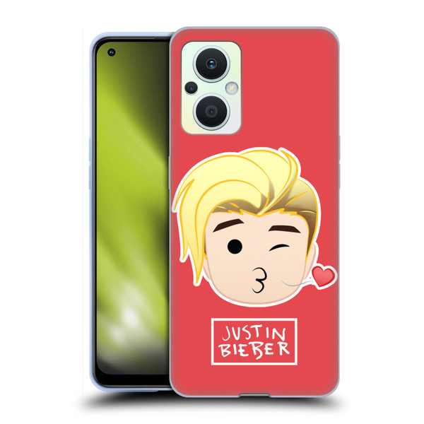 Justin Bieber Justmojis Kiss Soft Gel Case for OPPO Reno8 Lite