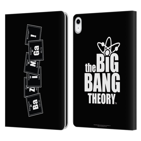 The Big Bang Theory Bazinga Elements Leather Book Wallet Case Cover For Apple iPad 10.9 (2022)