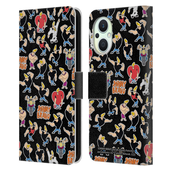 Johnny Bravo Graphics Pattern Leather Book Wallet Case Cover For OPPO Reno8 Lite