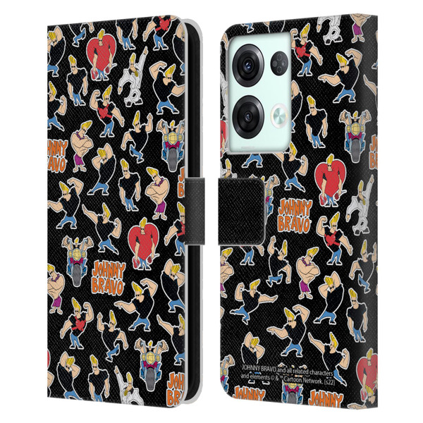 Johnny Bravo Graphics Pattern Leather Book Wallet Case Cover For OPPO Reno8 Pro