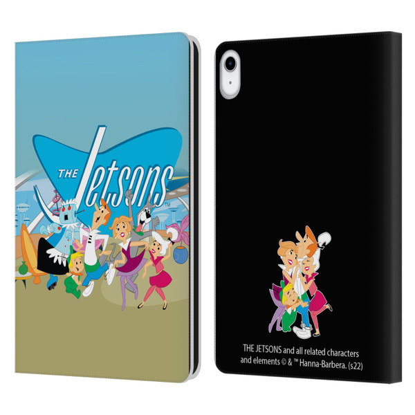The Jetsons Graphics Group Leather Book Wallet Case Cover For Apple iPad 10.9 (2022)