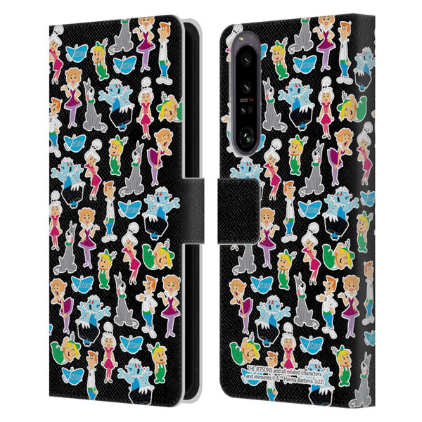 The Jetsons Graphics Pattern Leather Book Wallet Case Cover For Sony Xperia 1 IV