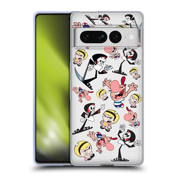 The Grim Adventures of Billy & Mandy Graphics Icons Soft Gel Case for Google Pixel 7 Pro