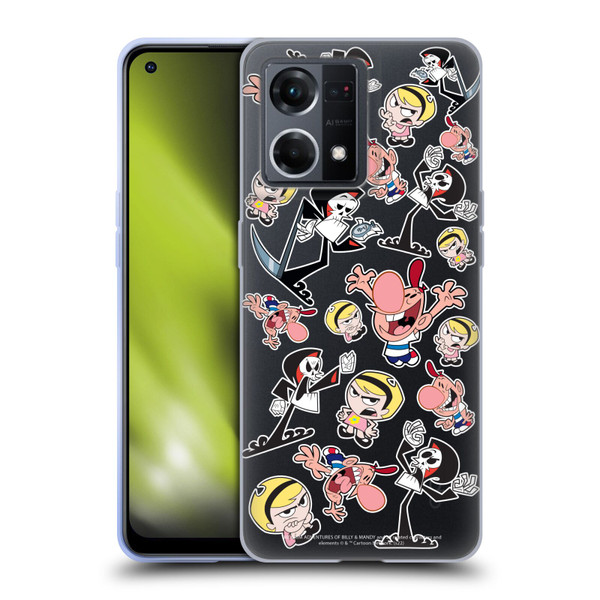 The Grim Adventures of Billy & Mandy Graphics Icons Soft Gel Case for OPPO Reno8 4G