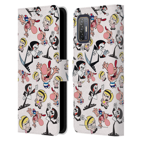 The Grim Adventures of Billy & Mandy Graphics Icons Leather Book Wallet Case Cover For HTC Desire 21 Pro 5G