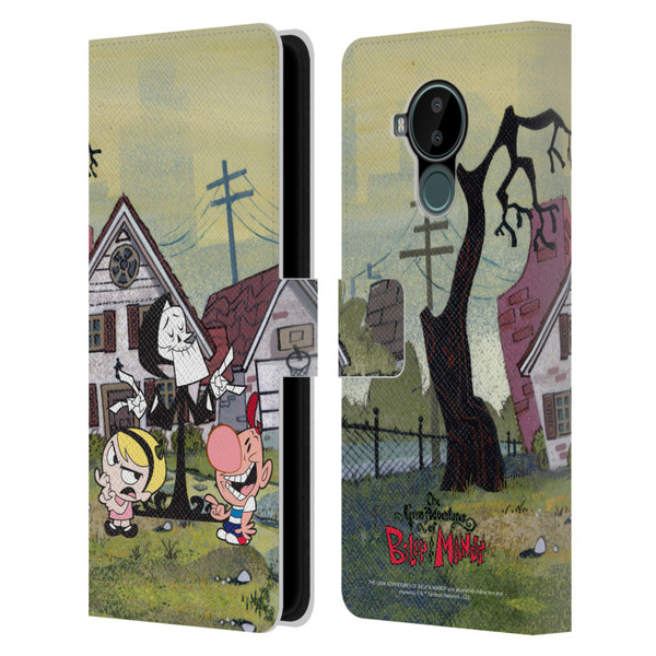 The Grim Adventures of Billy & Mandy Graphics Poster Leather Book Wallet Case Cover For Nokia C30