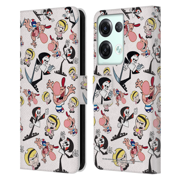 The Grim Adventures of Billy & Mandy Graphics Icons Leather Book Wallet Case Cover For OPPO Reno8 Pro