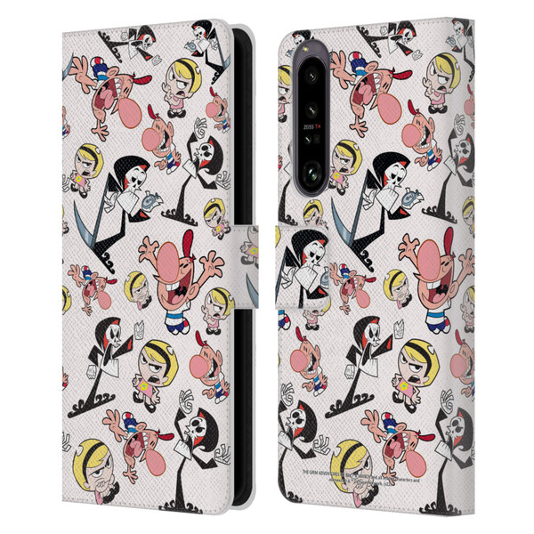 The Grim Adventures of Billy & Mandy Graphics Icons Leather Book Wallet Case Cover For Sony Xperia 1 IV
