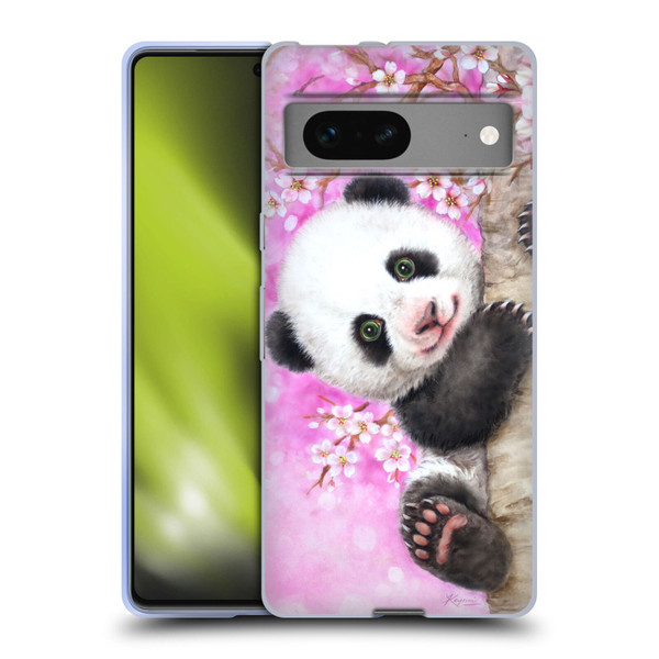 Kayomi Harai Animals And Fantasy Cherry Blossom Panda Soft Gel Case for Google Pixel 7