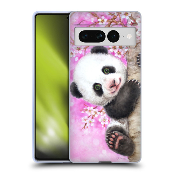Kayomi Harai Animals And Fantasy Cherry Blossom Panda Soft Gel Case for Google Pixel 7 Pro