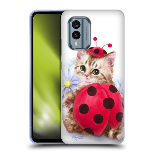 Kayomi Harai Animals And Fantasy Kitten Cat Lady Bug Soft Gel Case for Nokia X30