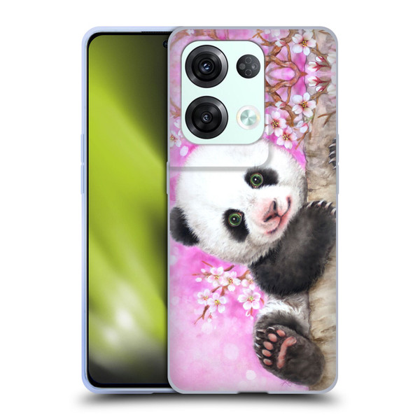 Kayomi Harai Animals And Fantasy Cherry Blossom Panda Soft Gel Case for OPPO Reno8 Pro