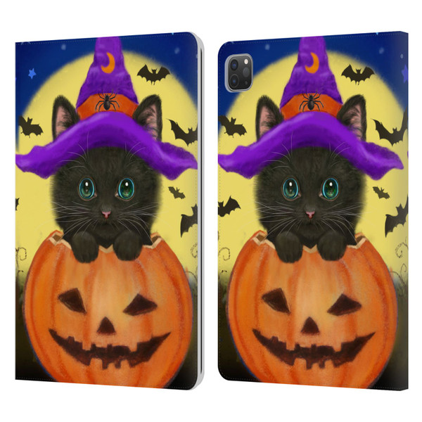 Kayomi Harai Animals And Fantasy Halloween With Cat Leather Book Wallet Case Cover For Apple iPad Pro 11 2020 / 2021 / 2022