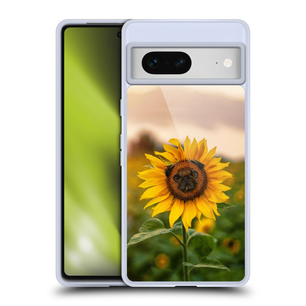 Pixelmated Animals Surreal Pets Pugflower Soft Gel Case for Google Pixel 7