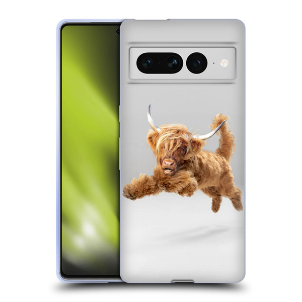 Pixelmated Animals Surreal Pets Highland Pup Soft Gel Case for Google Pixel 7 Pro
