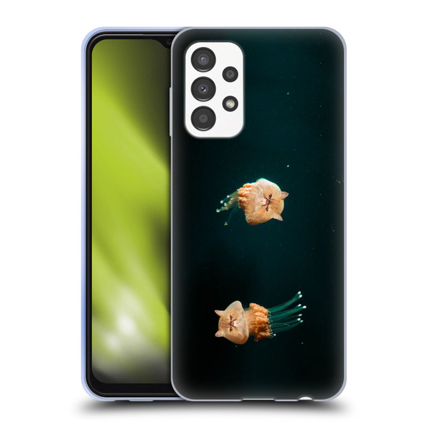 Pixelmated Animals Surreal Pets Jellyfish Cats Soft Gel Case for Samsung Galaxy A13 (2022)