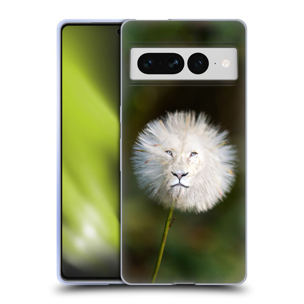 Pixelmated Animals Surreal Wildlife Dandelion Soft Gel Case for Google Pixel 7 Pro