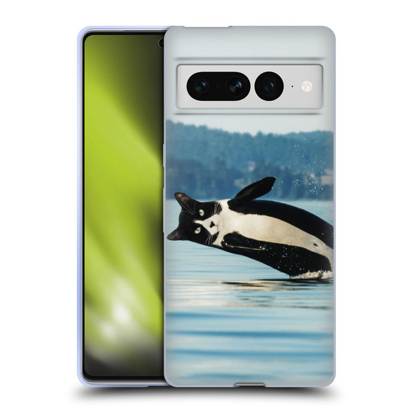 Pixelmated Animals Surreal Wildlife Orcat Soft Gel Case for Google Pixel 7 Pro