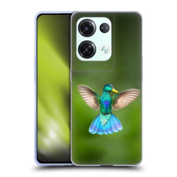 Pixelmated Animals Surreal Wildlife Quaking Bird Soft Gel Case for OPPO Reno8 Pro
