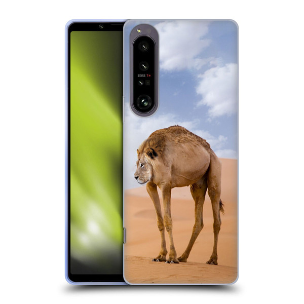 Pixelmated Animals Surreal Wildlife Camel Lion Soft Gel Case for Sony Xperia 1 IV