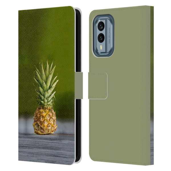 Pixelmated Animals Surreal Pets Pineapple Turtle Leather Book Wallet Case Cover For Nokia X30