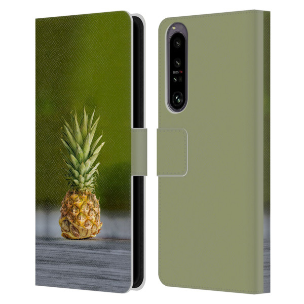 Pixelmated Animals Surreal Pets Pineapple Turtle Leather Book Wallet Case Cover For Sony Xperia 1 IV