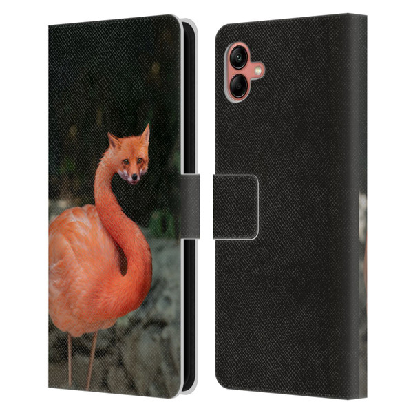 Pixelmated Animals Surreal Wildlife Foxmingo Leather Book Wallet Case Cover For Samsung Galaxy A04 (2022)