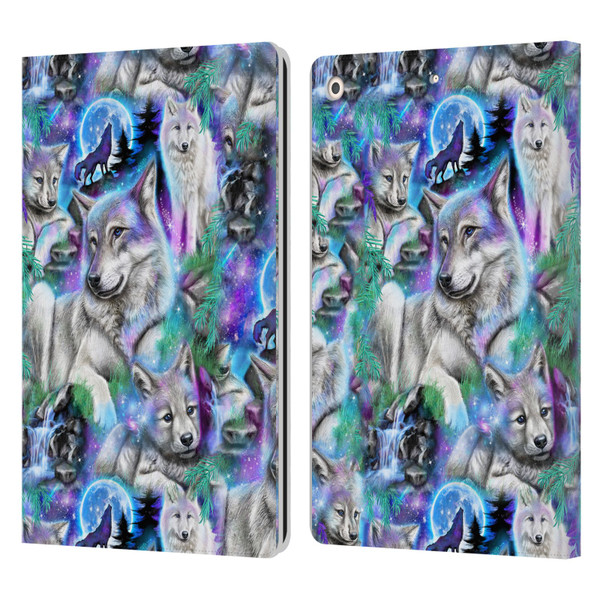 Sheena Pike Animals Daydream Galaxy Wolves Leather Book Wallet Case Cover For Apple iPad 10.2 2019/2020/2021