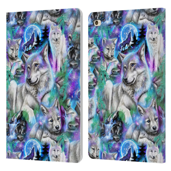 Sheena Pike Animals Daydream Galaxy Wolves Leather Book Wallet Case Cover For Apple iPad mini 4