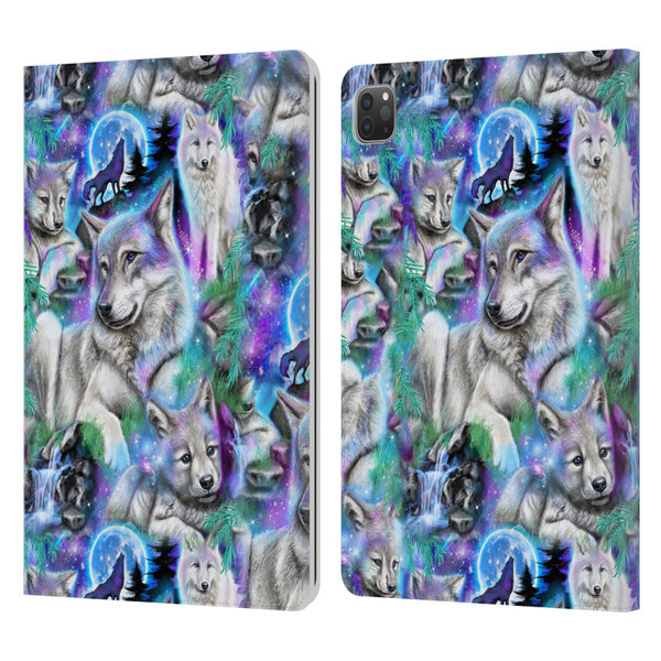 Sheena Pike Animals Daydream Galaxy Wolves Leather Book Wallet Case Cover For Apple iPad Pro 11 2020 / 2021 / 2022
