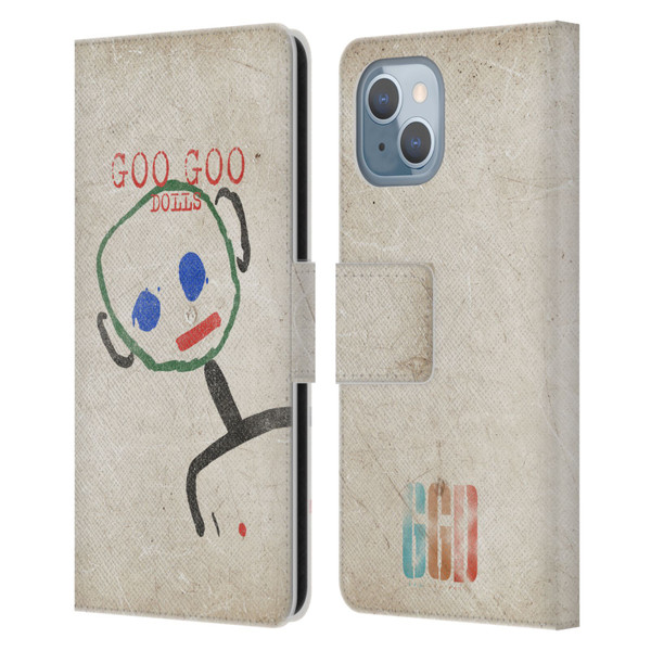 Goo Goo Dolls Graphics Throwback Super Star Guy Leather Book Wallet Case Cover For Apple iPhone 14