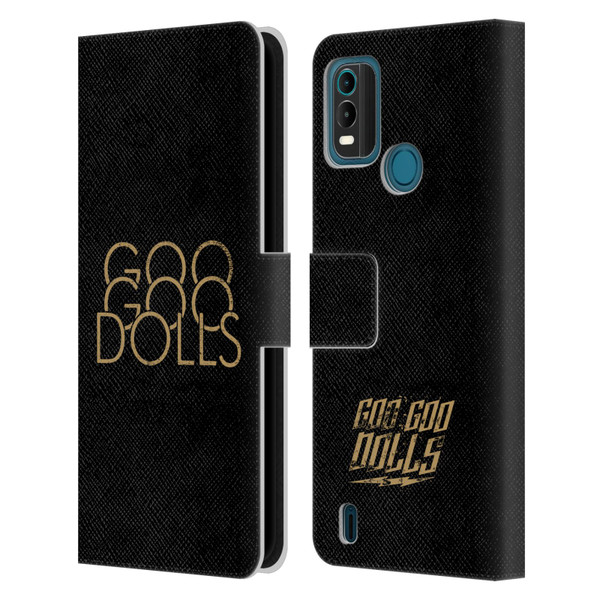 Goo Goo Dolls Graphics Stacked Gold Leather Book Wallet Case Cover For Nokia G11 Plus