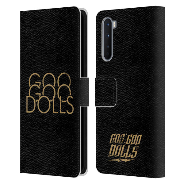 Goo Goo Dolls Graphics Stacked Gold Leather Book Wallet Case Cover For OnePlus Nord 5G