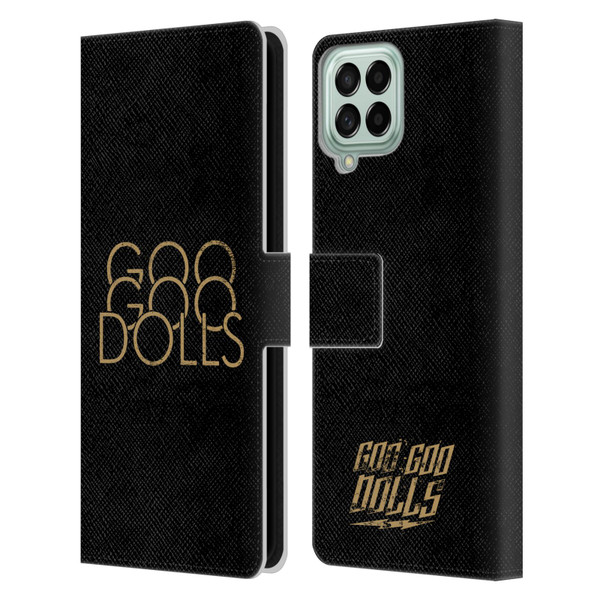 Goo Goo Dolls Graphics Stacked Gold Leather Book Wallet Case Cover For Samsung Galaxy M33 (2022)