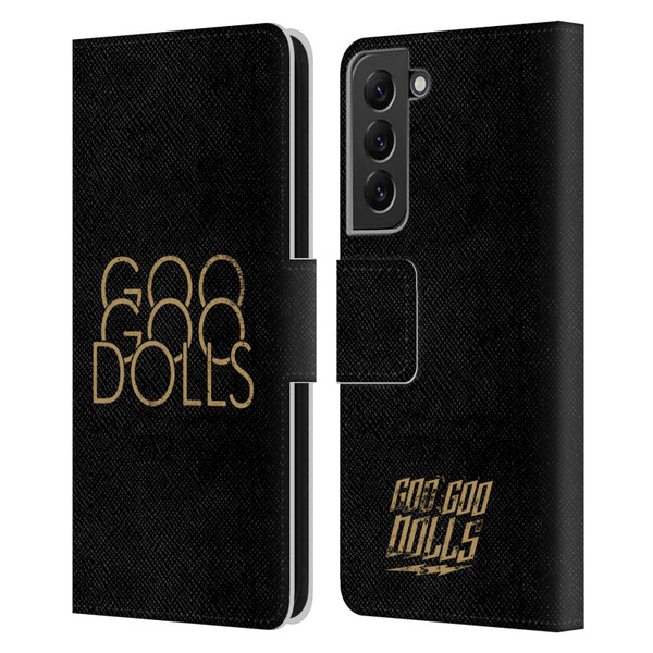 Goo Goo Dolls Graphics Stacked Gold Leather Book Wallet Case Cover For Samsung Galaxy S22+ 5G
