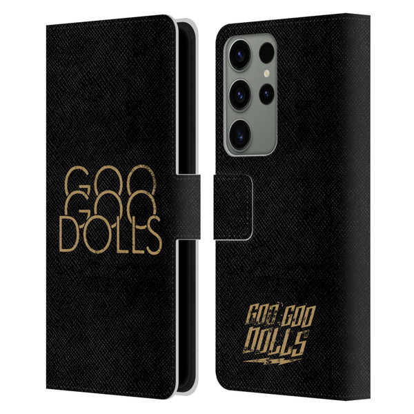 Goo Goo Dolls Graphics Stacked Gold Leather Book Wallet Case Cover For Samsung Galaxy S23 Ultra 5G
