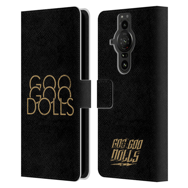 Goo Goo Dolls Graphics Stacked Gold Leather Book Wallet Case Cover For Sony Xperia Pro-I