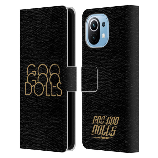 Goo Goo Dolls Graphics Stacked Gold Leather Book Wallet Case Cover For Xiaomi Mi 11
