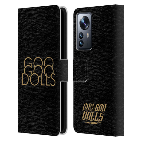 Goo Goo Dolls Graphics Stacked Gold Leather Book Wallet Case Cover For Xiaomi 12 Pro