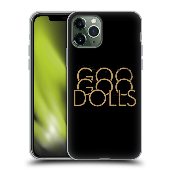 Goo Goo Dolls Graphics Stacked Gold Soft Gel Case for Apple iPhone 11 Pro
