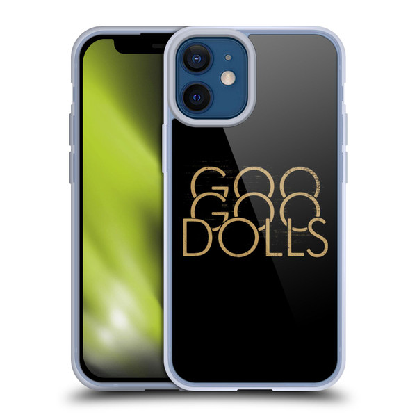 Goo Goo Dolls Graphics Stacked Gold Soft Gel Case for Apple iPhone 12 Mini