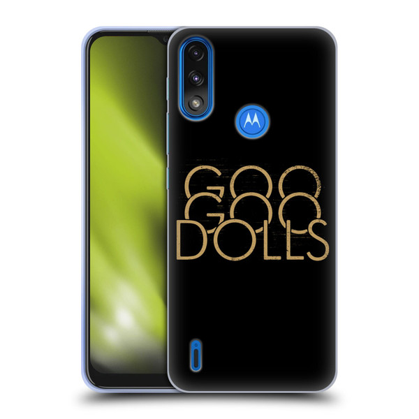 Goo Goo Dolls Graphics Stacked Gold Soft Gel Case for Motorola Moto E7 Power / Moto E7i Power